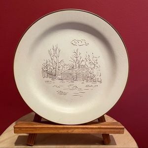 French Stoneware Plate - Va Au Lave-Vaisselle Coree Collection Manoir.